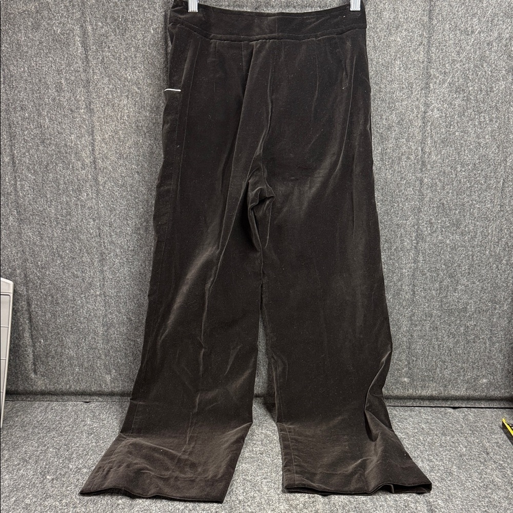 Palena Knitwear Vintage Velvet Flare Pants with White Trim Made in Hong Kong - Picture 5 of 10
